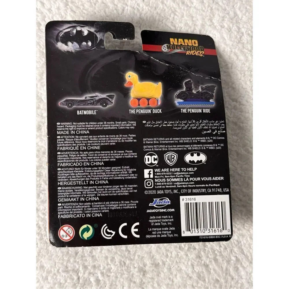 Jada 31616 Batman 3-Pack Nano Hollywood Rides Die-Cast Vehicles